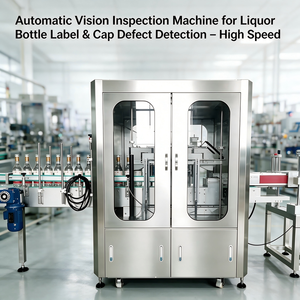 Machine d'inspection visuelle entièrement automatique pour la détection des défauts d'étiquettes de bouteilles d'alcool et des bouchons décalés, système de tri haute vitesse - Product Image 3