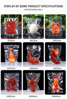 Sacs sous vide en plastique en nylon thermoscellés de qualité alimentaire avec barrière transparente pochette d'emballage alimentaire
