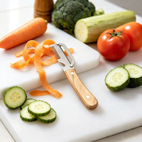 Fruit- en groenteschiller, keukenmessen, keukenmessenset, messenset van roestvrij staal, groenteschiller, messenslijper