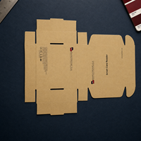 Boîte d'expédition pliable personnalisée en carton kraft ondulé avec logo pour cosmétiques, vêtements et produits de vente au détail
