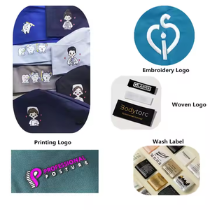 Logo ricamato da donna in tinta unita con cappuccio da lavoro con bottone e cravatta, infermiere, cappello a marsupio <span class=keywords><strong>per</strong></span> <span class=keywords><strong>capelli</strong></span> lunghi - Product Image 3