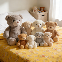 Boneka Teddy Ukuran Besar, Boneka Teddy Ukuran Kecil, Boneka Anjing, Mainan Hewan Boneka untuk Anak-Anak, Mainan dan Dekorasi Kamar Bayi