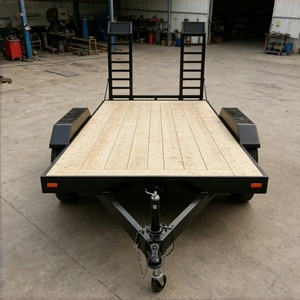 Remorque à double essieu en acier robuste de 20 pieds, rampes amovibles, capacité de 3000 kg pour le transport de voitures, d'excavatrices et de machines lourdes - Product Image 1