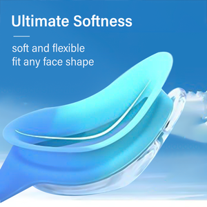 XF004 子供用スイミングゴーグル、曇り止め、UVカット、漏れ防止、快適なPCレンズ、ファブリックストラップ付きスイミングゴーグル - Product Image 3