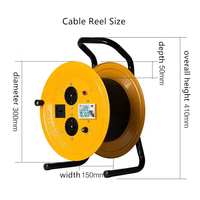 Tambour de câble de roue principale 220V/300 Bobine de rallonge à 4 sorties Bobine de câble rétractable électrique