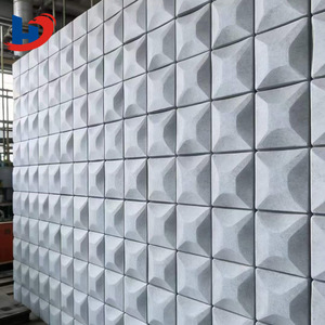 Panneaux acoustiques en fibre de polyester géométrique 3D, dalles murales absorbantes du son, panneaux insonorisants décoratifs en PET pour bureau, studio, maison - Product Image 1