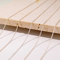 Chaîne en gros d'usine semi-finie pour bijoux, chaîne en vrac de taille standard, fil rond de 1 mm, chaîne en argent 925 par mètre pour la fabrication