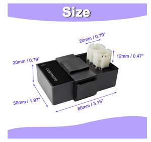 Caja CDI de CC de 6 pines para GY6 4 tiempos 50cc, 125cc, 150cc Scooter ciclomotor Taotao ATV Quad Go Kart Bike-Control de encendido mejorado - Product Image 5