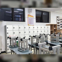 Casier de rangement en ABS avec logo personnalisé et serrure électronique Casier facile à ranger pour les bagages de la salle de sport Armoire en plastique étanche
