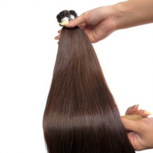 Extensiones de Cabello Humano Vietnamita con Punta de Queratina, Liso, Súper Doble Trama, Color Castaño Natural, Puntas Planas - Product Image 1