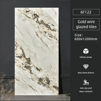 Prix de Gros Carrelage Céramique Faux Marbre 60X120 Intérieur Hôtels Centres Commerciaux Matériaux de Construction Carreaux Intérieurs Fil d'Or
