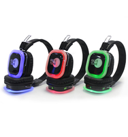 Casque sans fil Silent Disco F39 avec LED, suppression du bruit, pliable, pour fêtes, vente en gros