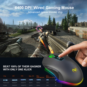 6-Nút Backlit Chơi Game Có Dây Chuột, Có Thể Điều Chỉnh 6400Dpi USB Gaming Chuột Có Dây - Product Image 4