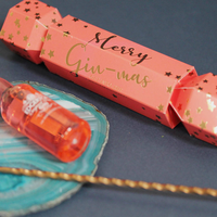 Boîte à biscuits de Noël en gel de Gin pour enfants Père Noël avec logo en or personnalisé, petit paquet cadeau