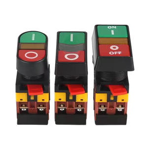 Interruptor de Botón Pulsador de Doble Posición APBB-22-25N con Indicador LED de Doble Cabeza y Reinicio Automático, 22mm 25mm, Rojo Verde, Uno Encendido/Uno Apagado, Máx. 3A 24V - Product Image 1