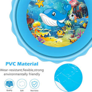 Parque Acuático Inflable y Aspersor Exterior para Niños Pequeños y Niños de 3 a 9 Años, Diseño de Animales Marinos, Diversión Acuática de Verano en el Patio Trasero - Product Image 6