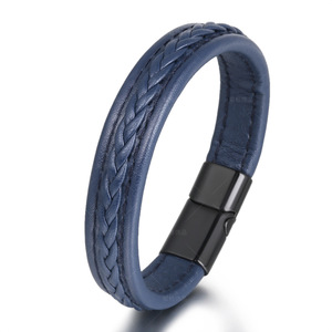 Nouveau design <span class=keywords><strong>Original</strong></span> fait à la main en peau de vache tissé Bracelet pour hommes personnalité coloré Simple Couples alliage Bracelet bijoux de mode - Product Image 6