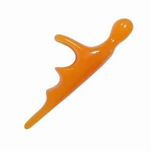 Masseur d'acupression en résine orange, outil de massage, réduction des rides - Product Image 6