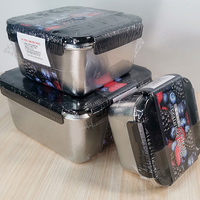 Boîte à lunch en acier inoxydable à compartiment unique de vente chaude 316 récipient alimentaire pour riz aux fruits scellé pour le déjeuner