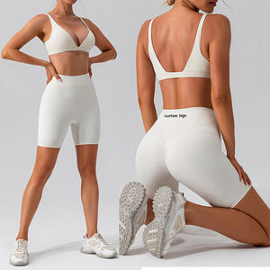 OEM Butt Lift Deporte Entrenamiento de cintura alta de dos piezas Athletic Fitness Mujeres Yoga Shorts Set - Product Image 1