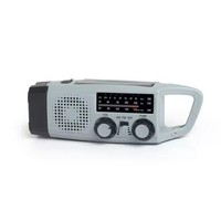 Radio de mano solar de emergencia portátil Cargador de teléfono celular con linterna de plástico AM FM con energía solar con capacidades climáticas