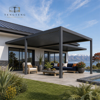 Pergola extérieure en aluminium écologique avec structure thermolaquée et design imperméable pour jardin et cour arrière