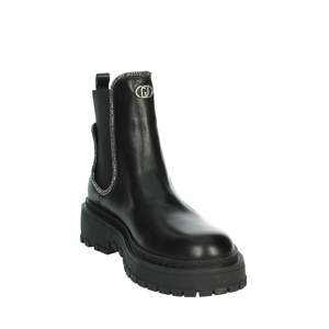 Bottines basses pour femme Liu-Jo en cuir noir à semelle épaisse, bottines tendance - Product Image 5