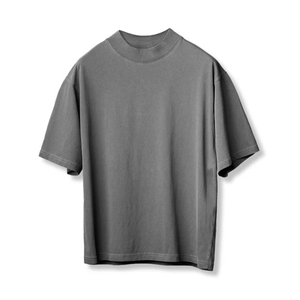 T-shirts amples unis en coton de haute qualité pour homme, style streetwear d'été, coupe carrée, épais et oversize - Product Image 4