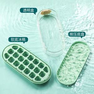 Ice Cube Tray Mint Green 24 Grids With Lid Food Grade For Home Use - Product Image 4