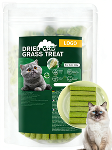 Bâtonnets de gazon pour chat lyophilisés avec logo personnalisé, riches en protéines de poulet, légumes et fruits - Product Image 1