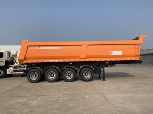 Truckpillar Semirremolque de Acero Personalizable de Alta Eficiencia con 4 Ejes y Volteo Trasero, Suspensión Hidráulica de Alta Resistencia, 42cbm - Product Image 3