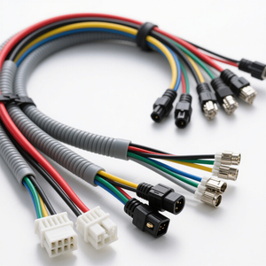 Arnés de Cableado con Aislamiento de PVC Gris, Conectores Adaptadores con Núcleo de Cobre para Instalación Estática en Gabinetes de PLC Industriales - Product Image 1
