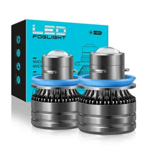 Sis ışık projektör lens üç renk led h7 canbus ile far 3570 csp çip lazer h4 led ışık h7 9005 9006 H11 led araba farı