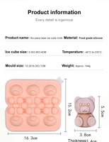 2025 nouveau Style Flexible Extra Large ours forme 3D Silicone crème glacée moule couverture formes animales