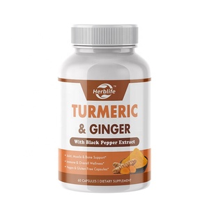 Suplemento de Cúrcuma y Curcumina de Marca Privada OEM, 95% Curcuminoides con Cúrcuma, Jengibre y Pimienta Negra para el Soporte de Articulaciones y Huesos - Product Image 1