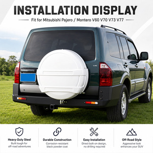 Paraurti Posteriore in Acciaio con Fori per Gancio di Traino per Mitsubishi Pajero / Montero <span class=keywords><strong>V60</strong></span> V70 V73 V77 - Installazione a Bullone - Product Image 5