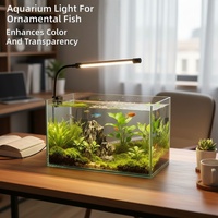 Lampu LED Akuarium Tahan Air Spektrum Penuh 5V USB Dapat Diredupkan Tiga Warna Dapat Disesuaikan Lampu Tangki Ikan PC