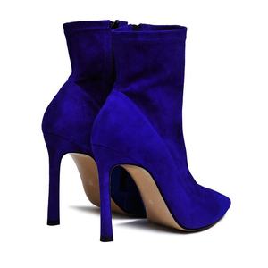 Desain Baru Stiletto Tumit Tinggi Elastis Musim Gugur Musim Dingin Suede Sepatu Semata Kaki - Product Image 3