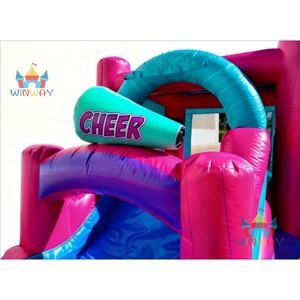 Castillo Inflable Comercial <span class=keywords><strong>de</strong></span> PVC <span class=keywords><strong>de</strong></span> 25 pies con Tobogán, Diseño <span class=keywords><strong>de</strong></span> Animadora, Hermoso, para Niñas, en Venta - Product Image 6