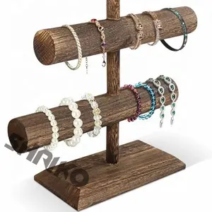 4层木制珠宝手链手表展示架，手镯发条项链架储物架定制颜色