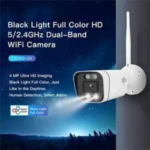 Weatherproof RJ45 Color Night Vision Remote Wireless 4MP P2P WIFI IP Wireless Outdoor Smart HD WiFi Monitoring Bullet Camera