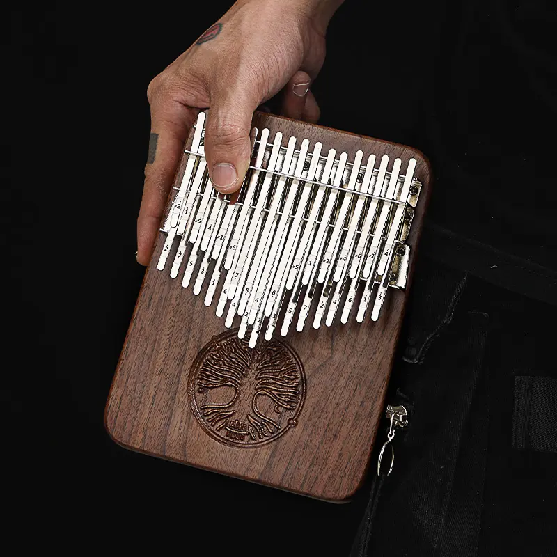 Hluru-Kalimba de pulgar, venta al por mayor, compra de instrumento Musical, Pianos, Kalimba de 17, 21, 24 y 34 teclas, KWD21