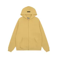 Sweat à capuche zippé unisexe 1:1 pour homme, motif lettres universel, style streetwear, 100 % coton