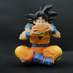 Figura de PVC de <span class=keywords><strong>Goku</strong></span> Comiendo un Hamburguesa, Decoración para Coche y PC, Mercancía de Anime de Maternidad - Product Image 1