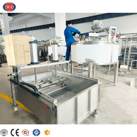 Table de pré-pressage et découpe du fromage en cuve de fromage 600l