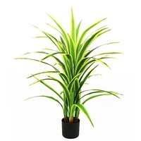 Plante artificielle réaliste Dracaena de 100 cm en gros avec pot décoratif, arbre artificiel personnalisable à feuillage luxuriant et complet