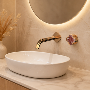 Robinet de lavabo en laiton nickel brossé OEM personnalisé, mitigeur encastré pour lavabo, eau chaude et froide, jet doux, durable, prix de gros - Product Image 2