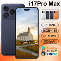 Nuevo Teléfono Móvil I17 Pro Max a Bajo Precio, Versión Global con Doble SIM, Teléfono Inteligente I17ProMax de 16 GB + 1 TB