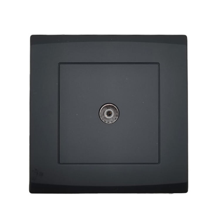Good Quality Hot Selling UK Standard Black Panel 15A 250V Switch and Socket Round 3 Pin Electrical Socket Outlet With Neon