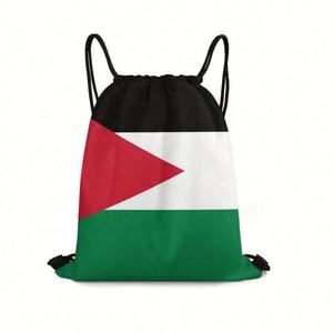 Bolsa de Palestina de Poliéster Sin Costuras, Entrega Rápida, Diseño Personalizado, con Cordón, Impresión, Regalo, Bolsa con la Bandera de Palestina - Product Image 1